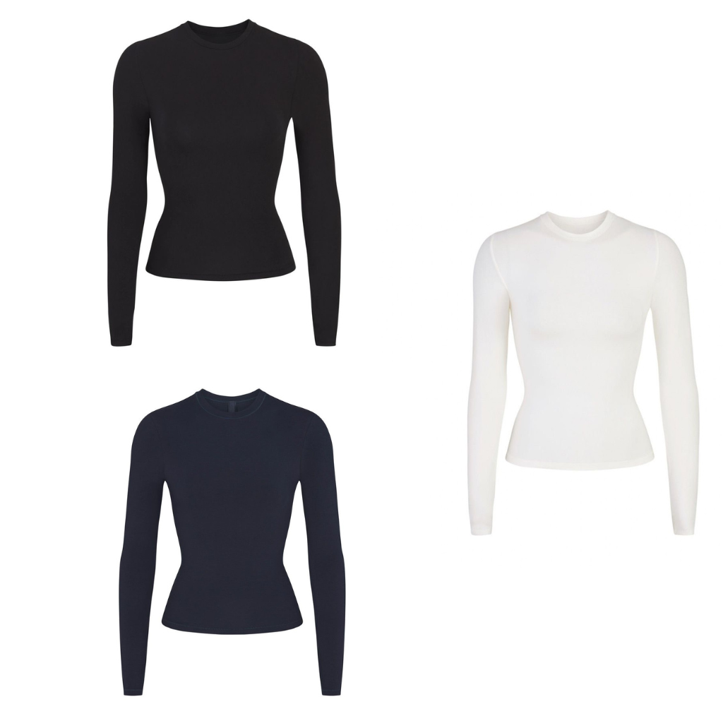 3 tops collant à manches longues