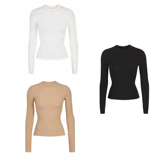 3 tops collant à manches longues